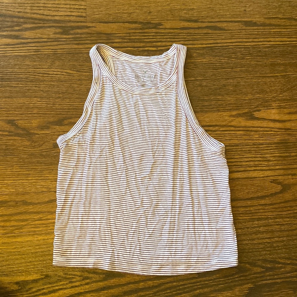 cropped striped tank